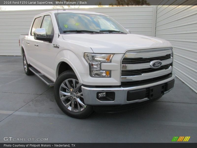 White Platinum / Black 2016 Ford F150 Lariat SuperCrew