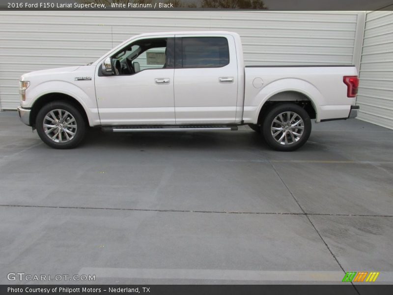 White Platinum / Black 2016 Ford F150 Lariat SuperCrew