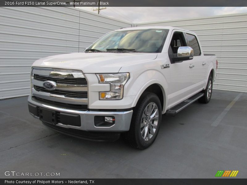 White Platinum / Black 2016 Ford F150 Lariat SuperCrew