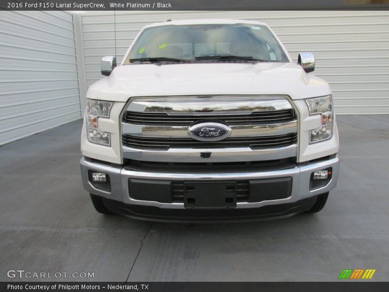 White Platinum / Black 2016 Ford F150 Lariat SuperCrew