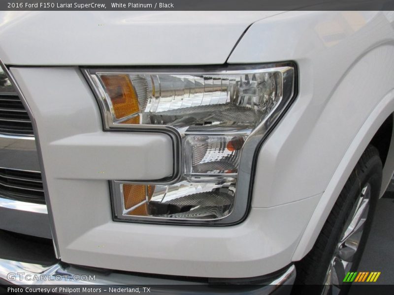 White Platinum / Black 2016 Ford F150 Lariat SuperCrew