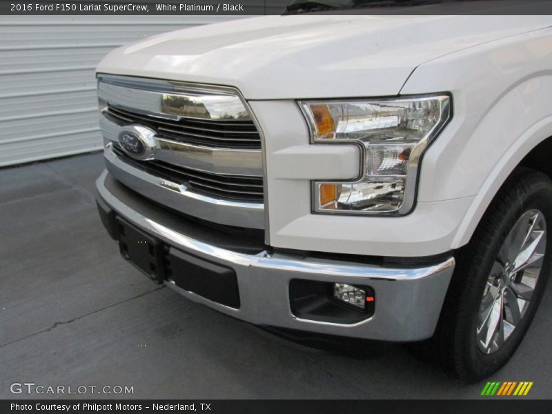 White Platinum / Black 2016 Ford F150 Lariat SuperCrew
