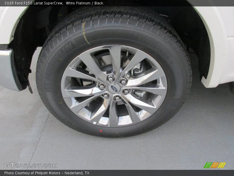 White Platinum / Black 2016 Ford F150 Lariat SuperCrew
