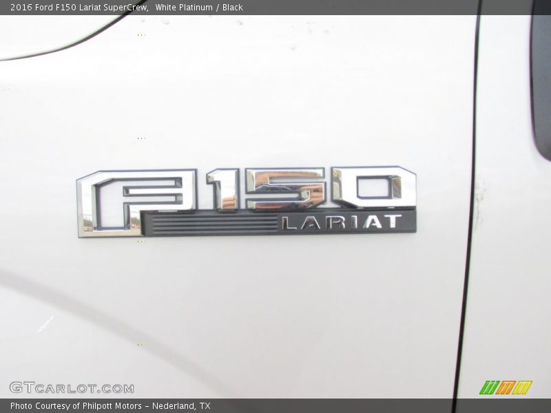 White Platinum / Black 2016 Ford F150 Lariat SuperCrew