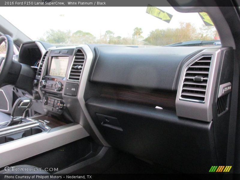 White Platinum / Black 2016 Ford F150 Lariat SuperCrew