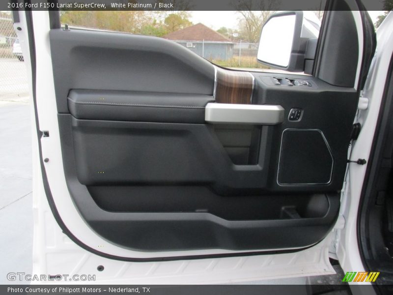 White Platinum / Black 2016 Ford F150 Lariat SuperCrew