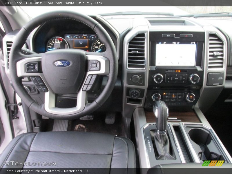 White Platinum / Black 2016 Ford F150 Lariat SuperCrew