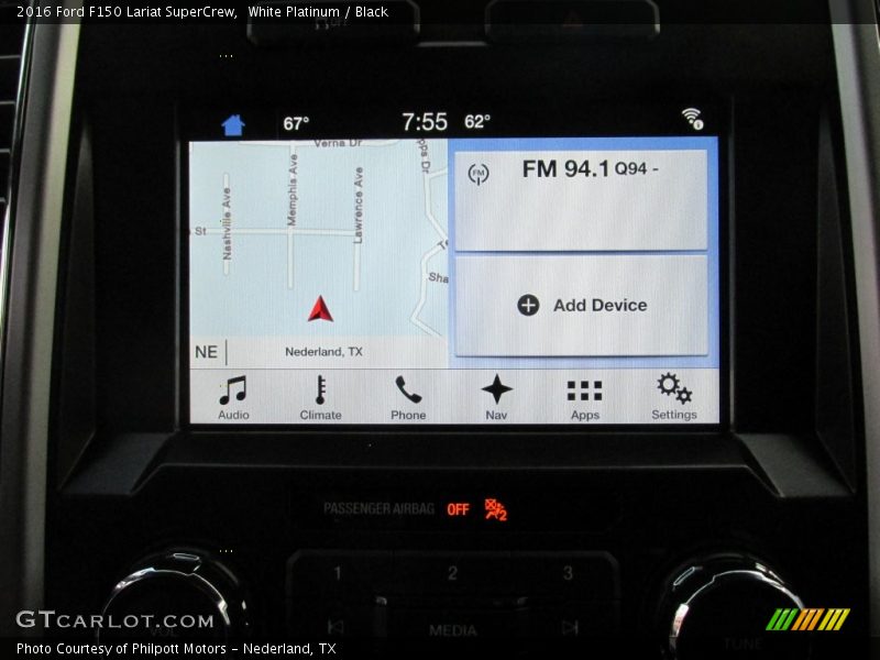 White Platinum / Black 2016 Ford F150 Lariat SuperCrew