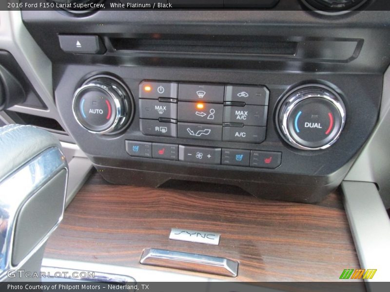 White Platinum / Black 2016 Ford F150 Lariat SuperCrew
