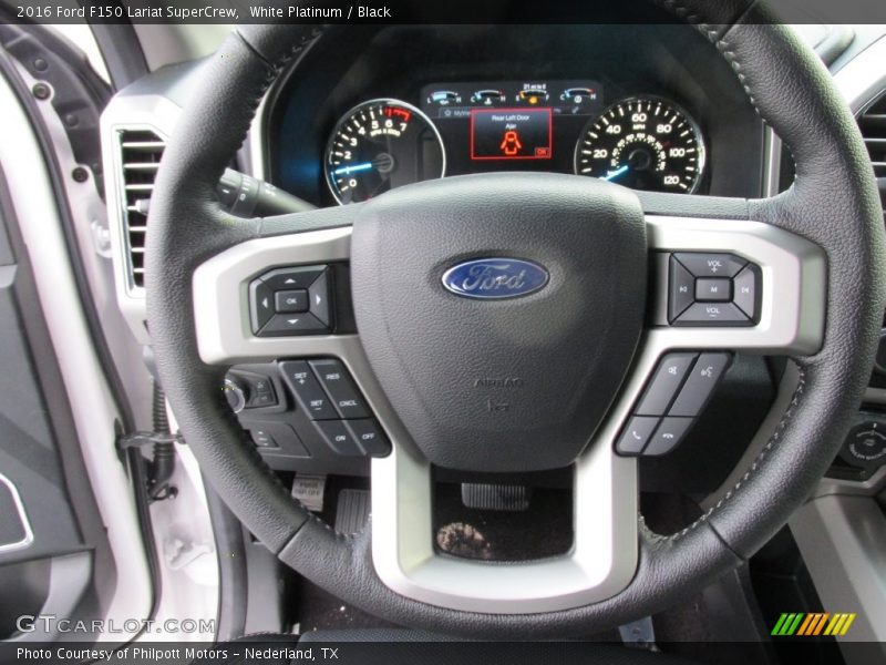 White Platinum / Black 2016 Ford F150 Lariat SuperCrew