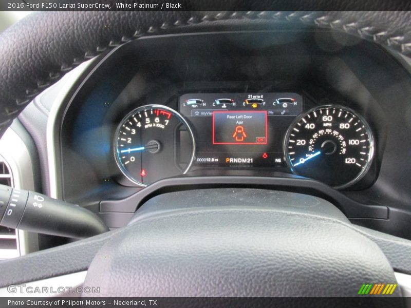 White Platinum / Black 2016 Ford F150 Lariat SuperCrew