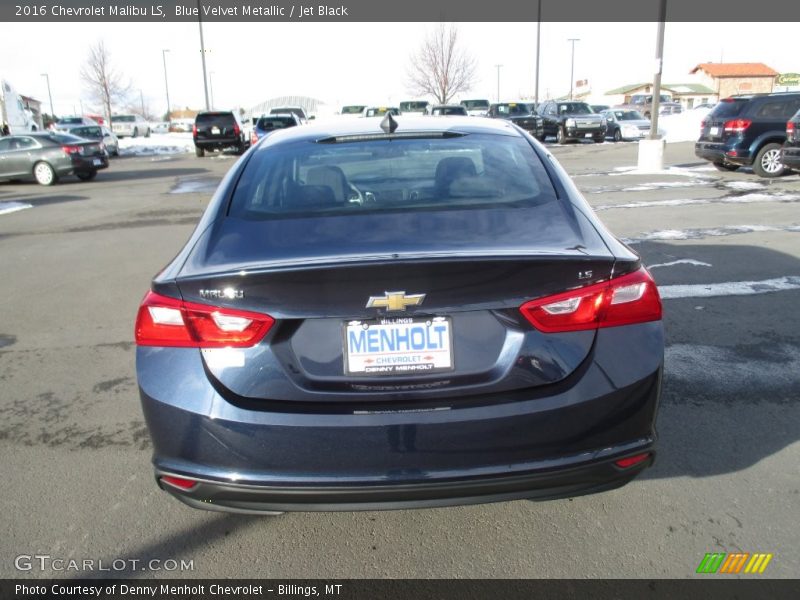 Blue Velvet Metallic / Jet Black 2016 Chevrolet Malibu LS
