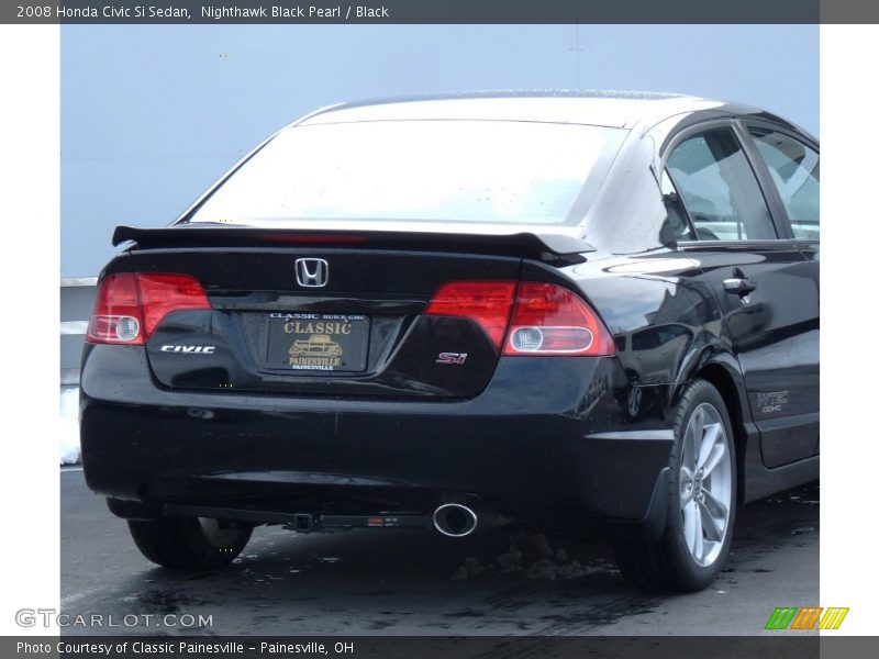 Nighthawk Black Pearl / Black 2008 Honda Civic Si Sedan
