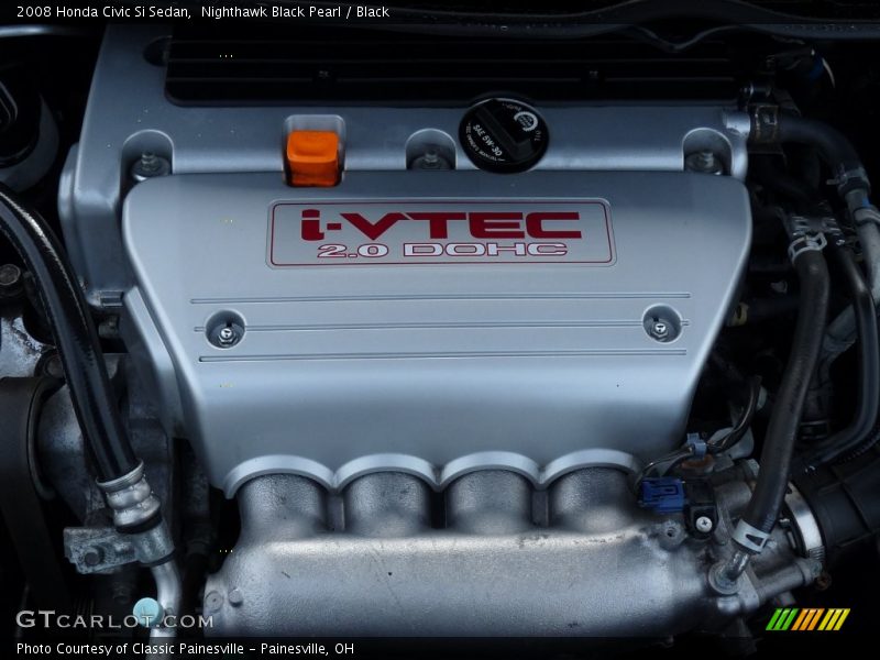 Nighthawk Black Pearl / Black 2008 Honda Civic Si Sedan