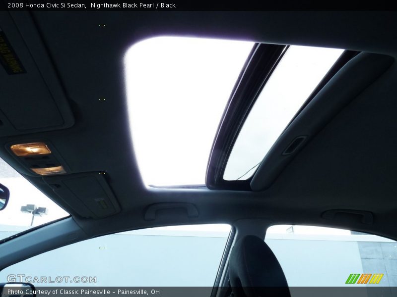 Nighthawk Black Pearl / Black 2008 Honda Civic Si Sedan
