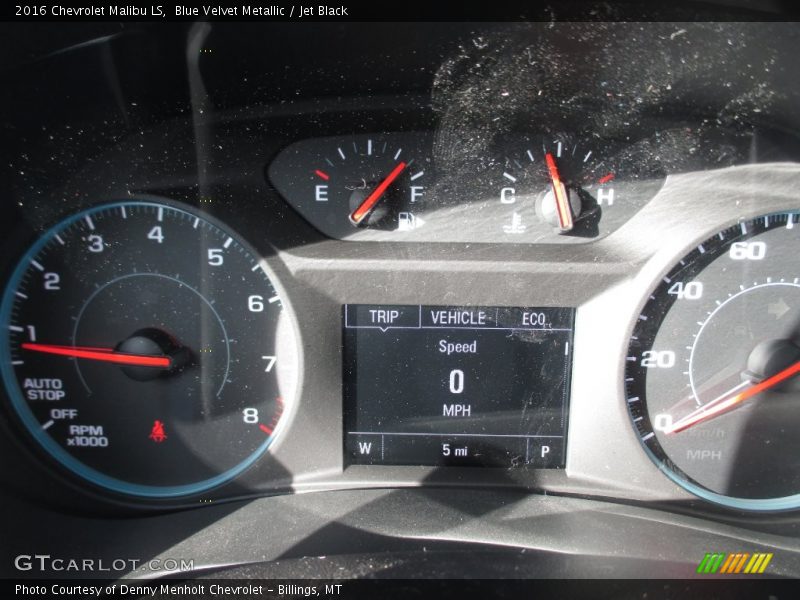 Blue Velvet Metallic / Jet Black 2016 Chevrolet Malibu LS