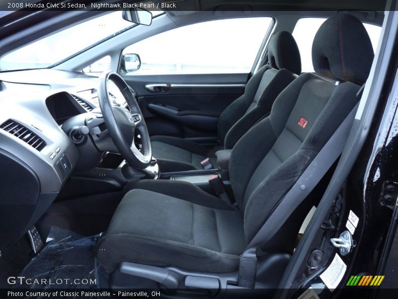 Nighthawk Black Pearl / Black 2008 Honda Civic Si Sedan