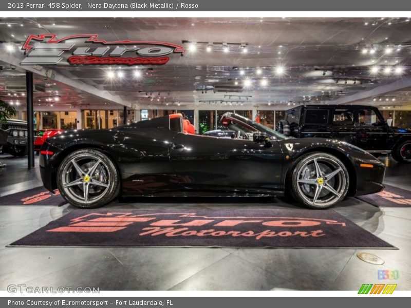 Nero Daytona (Black Metallic) / Rosso 2013 Ferrari 458 Spider