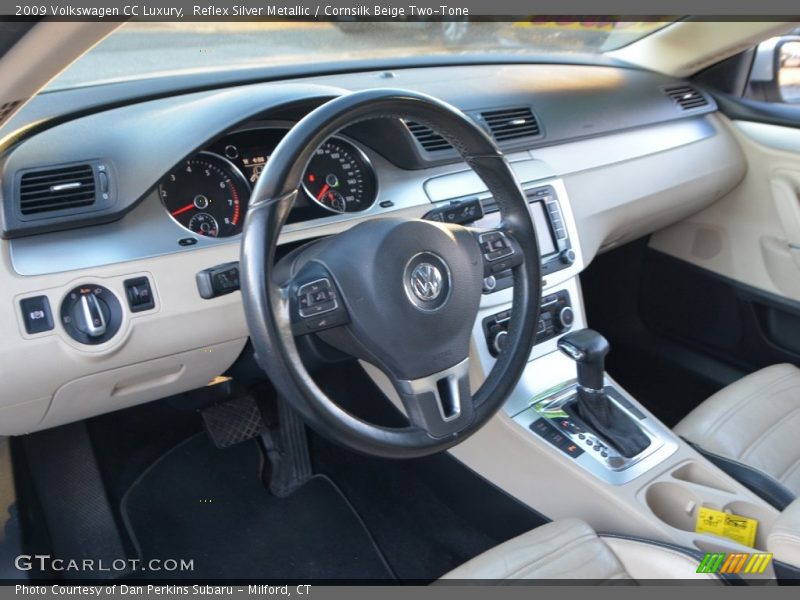 Reflex Silver Metallic / Cornsilk Beige Two-Tone 2009 Volkswagen CC Luxury