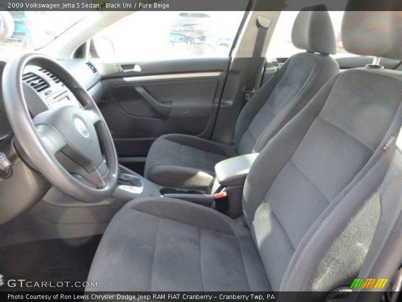 Black Uni / Pure Beige 2009 Volkswagen Jetta S Sedan