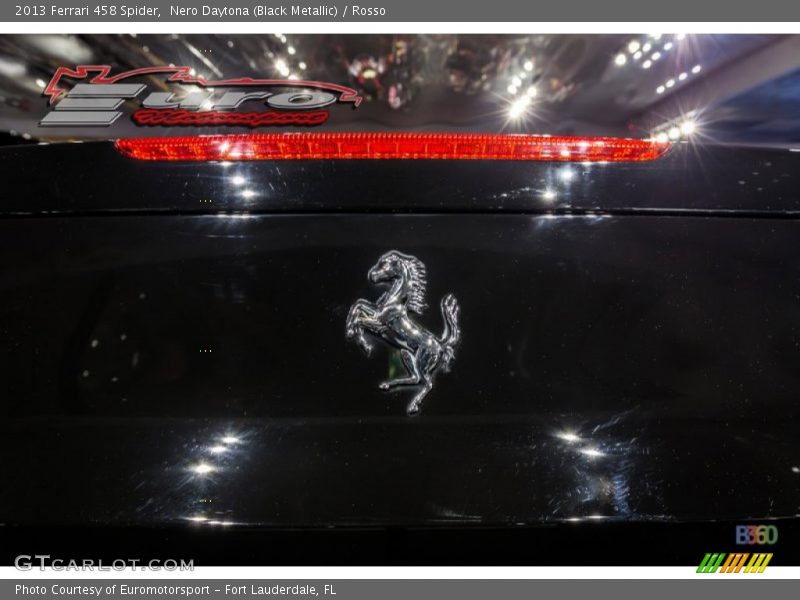 Nero Daytona (Black Metallic) / Rosso 2013 Ferrari 458 Spider