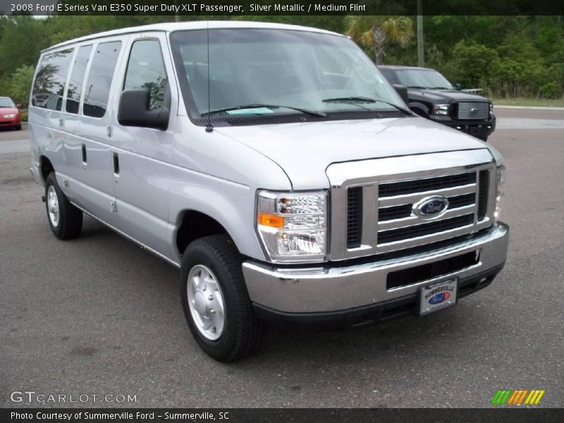 Silver Metallic / Medium Flint 2008 Ford E Series Van E350 Super Duty XLT Passenger