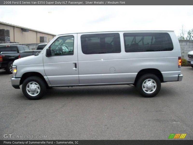 Silver Metallic / Medium Flint 2008 Ford E Series Van E350 Super Duty XLT Passenger