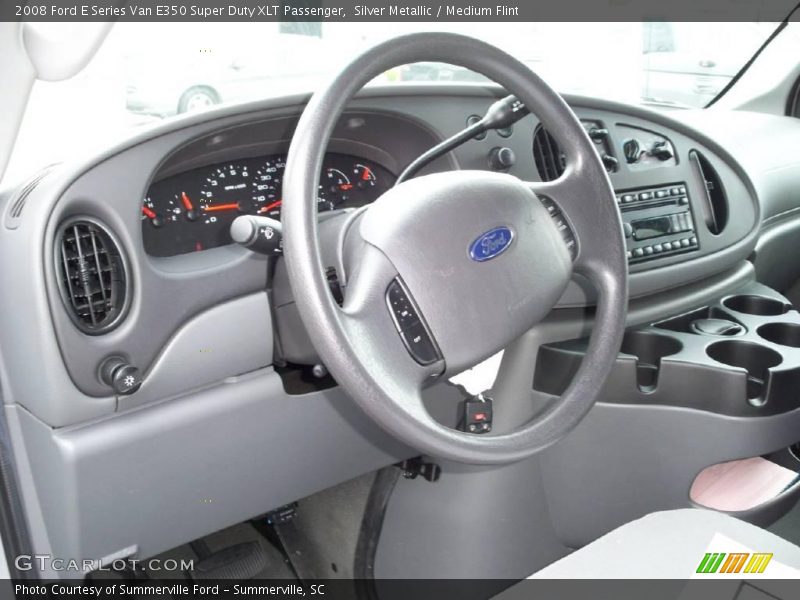 Silver Metallic / Medium Flint 2008 Ford E Series Van E350 Super Duty XLT Passenger