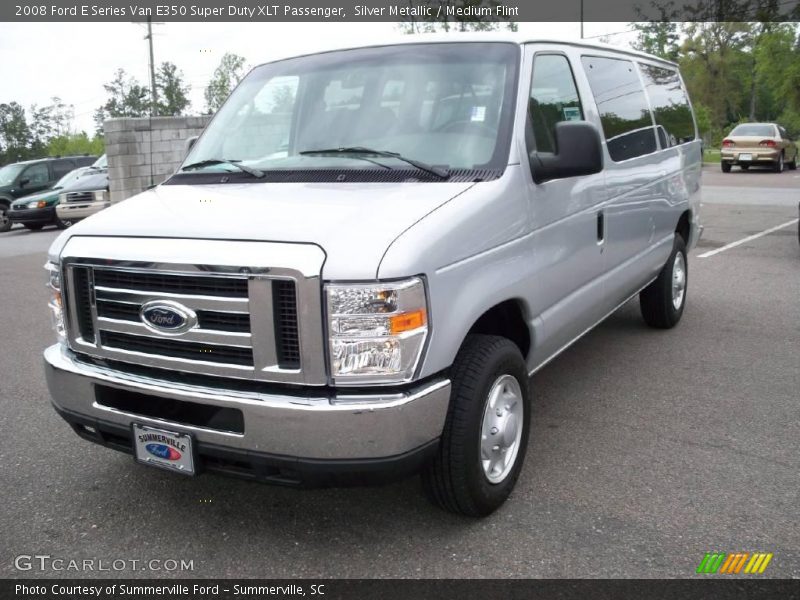 Silver Metallic / Medium Flint 2008 Ford E Series Van E350 Super Duty XLT Passenger