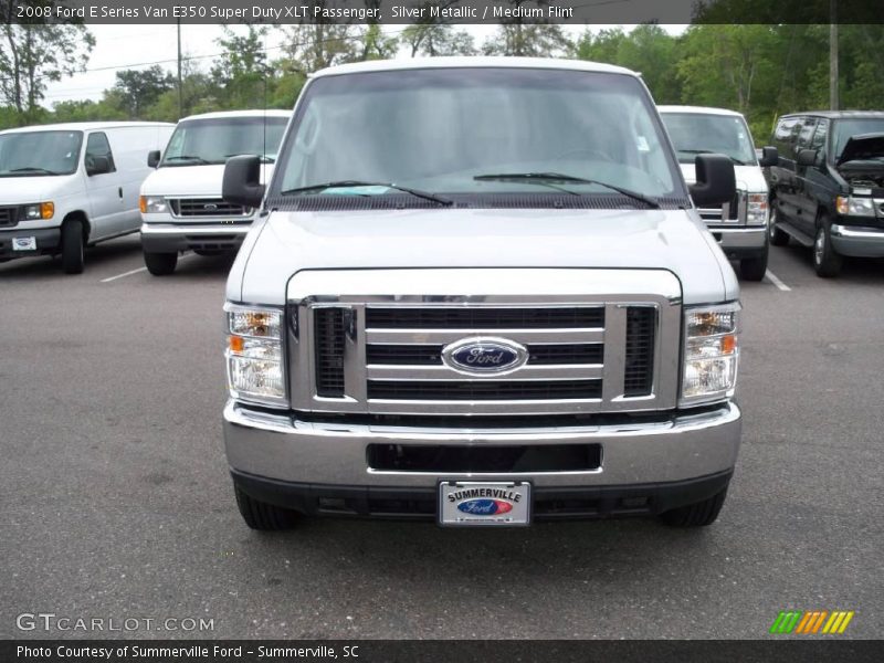 Silver Metallic / Medium Flint 2008 Ford E Series Van E350 Super Duty XLT Passenger