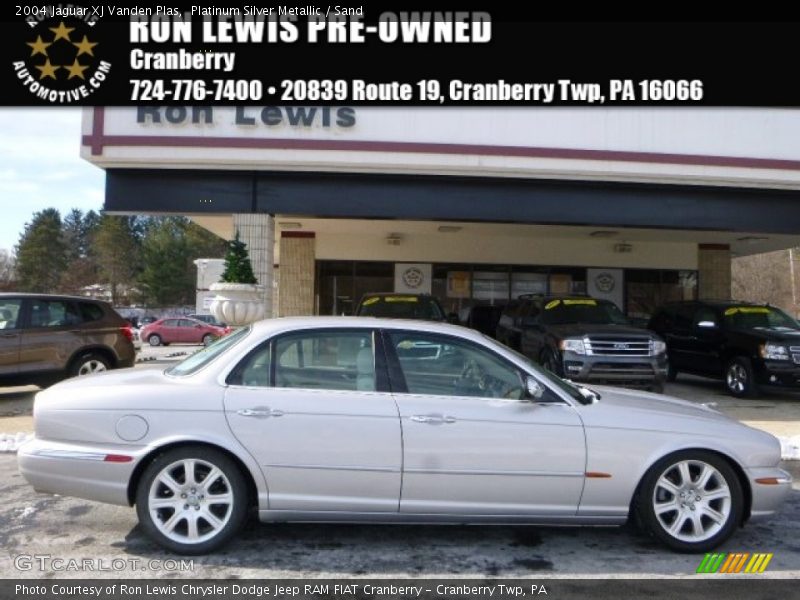 Platinum Silver Metallic / Sand 2004 Jaguar XJ Vanden Plas