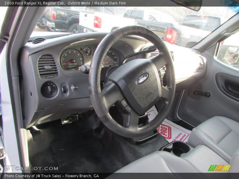 Oxford White / Medium Dark Flint 2009 Ford Ranger XL Regular Cab