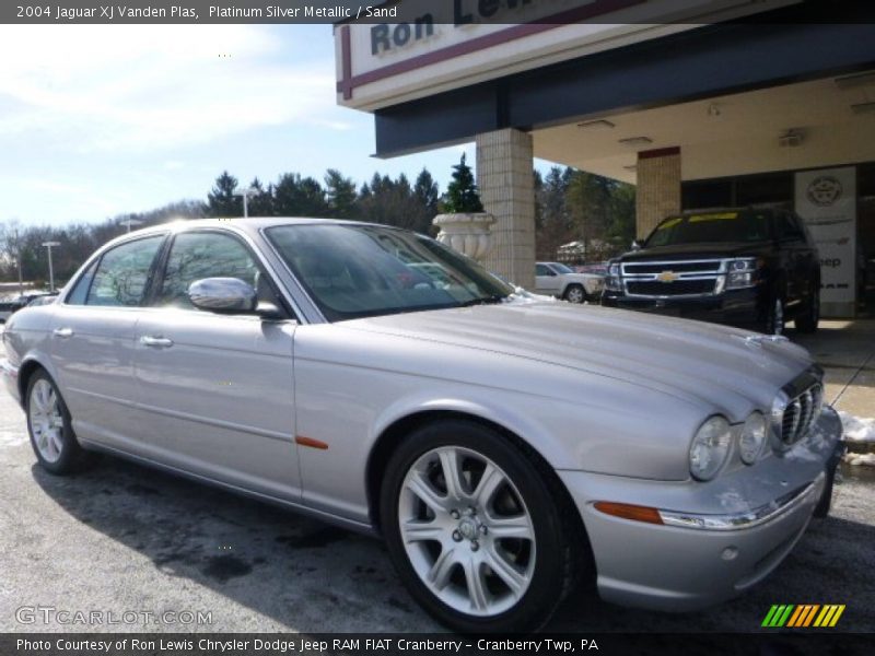 Platinum Silver Metallic / Sand 2004 Jaguar XJ Vanden Plas