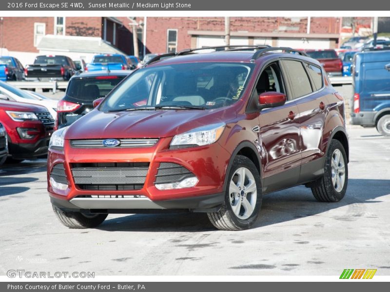Sunset Metallic / Medium Light Stone 2016 Ford Escape SE 4WD
