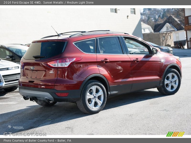 Sunset Metallic / Medium Light Stone 2016 Ford Escape SE 4WD
