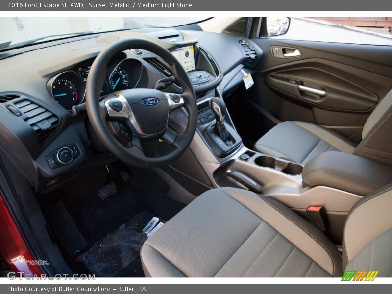 Sunset Metallic / Medium Light Stone 2016 Ford Escape SE 4WD