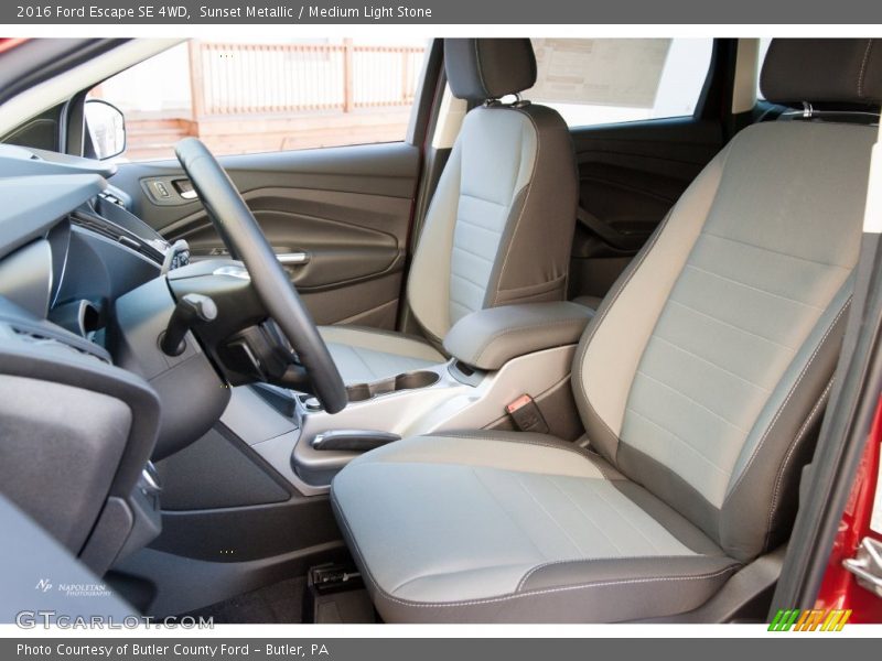 Sunset Metallic / Medium Light Stone 2016 Ford Escape SE 4WD