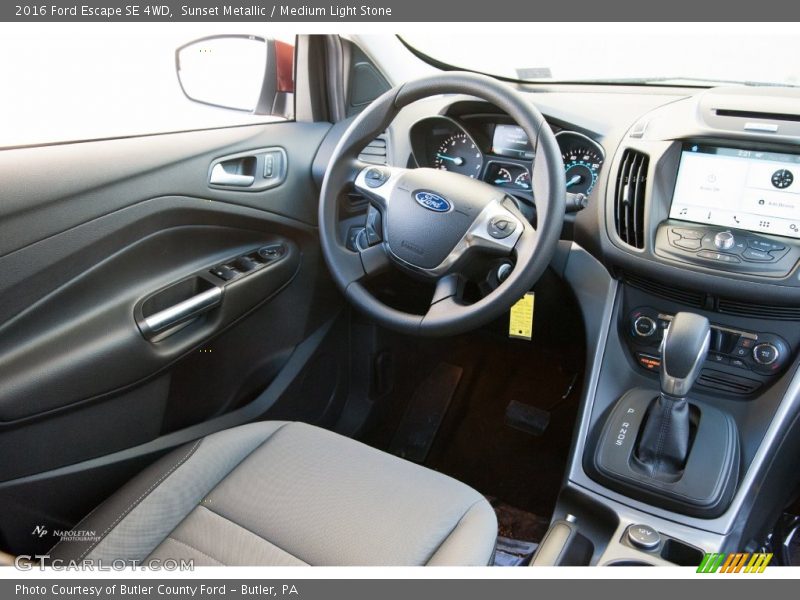 Sunset Metallic / Medium Light Stone 2016 Ford Escape SE 4WD