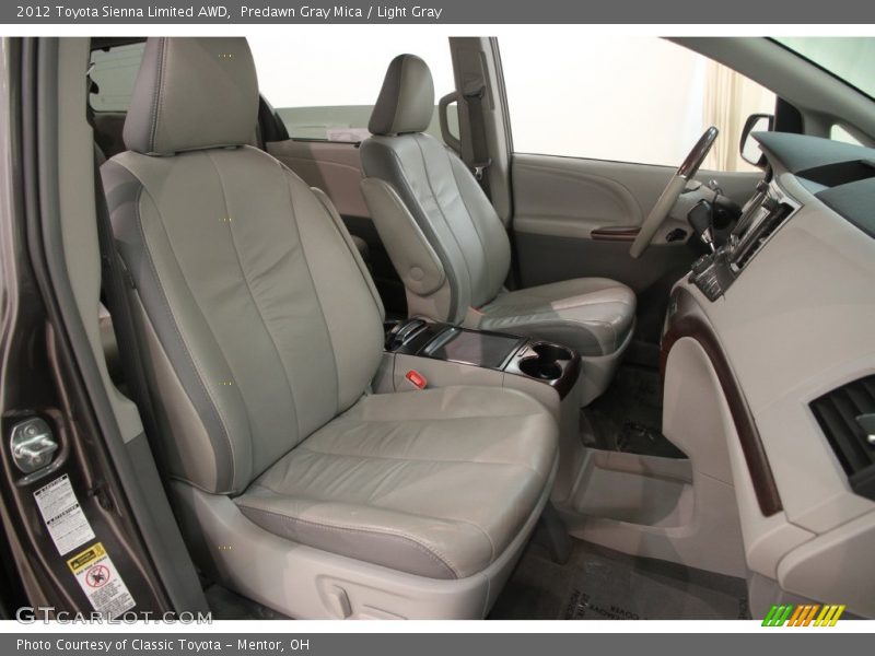 Predawn Gray Mica / Light Gray 2012 Toyota Sienna Limited AWD