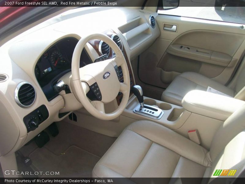 Red Fire Metallic / Pebble Beige 2007 Ford Freestyle SEL AWD