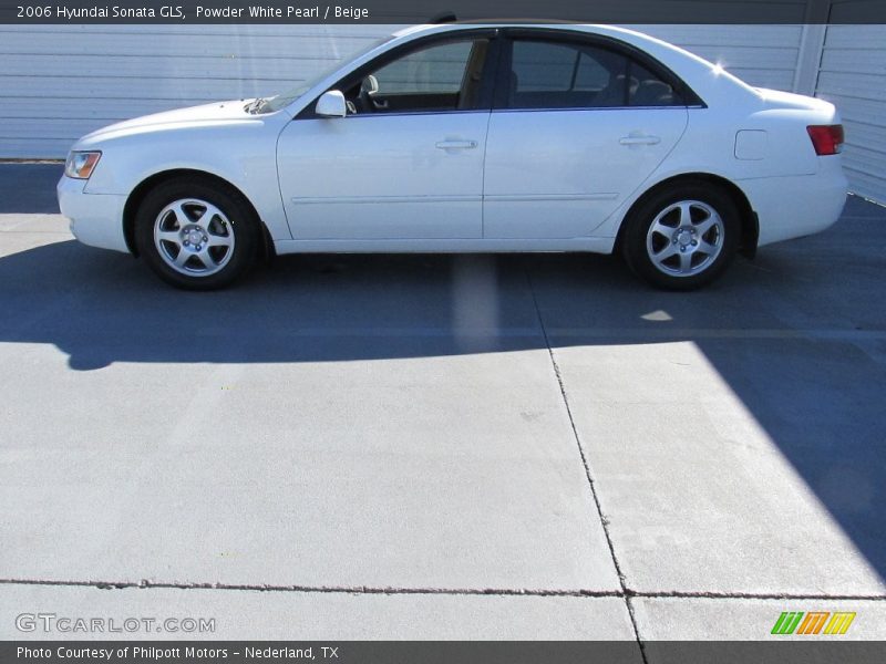 Powder White Pearl / Beige 2006 Hyundai Sonata GLS