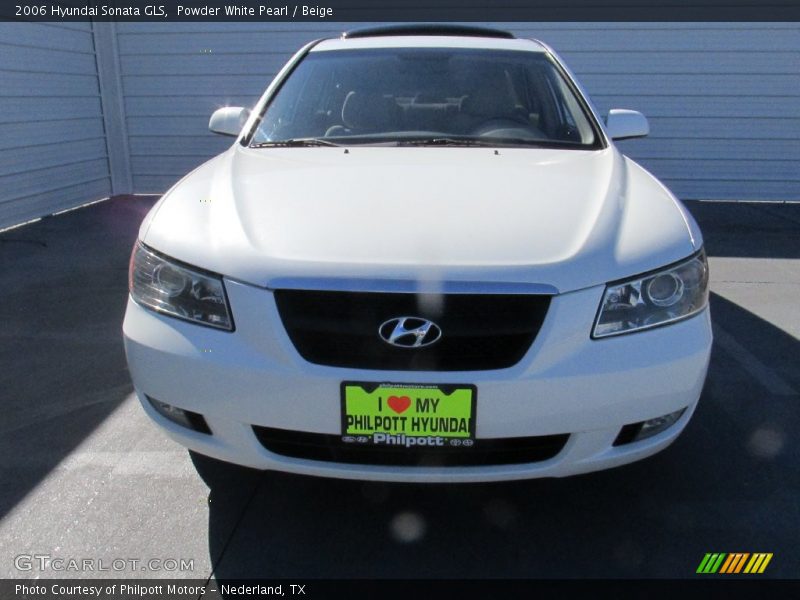 Powder White Pearl / Beige 2006 Hyundai Sonata GLS