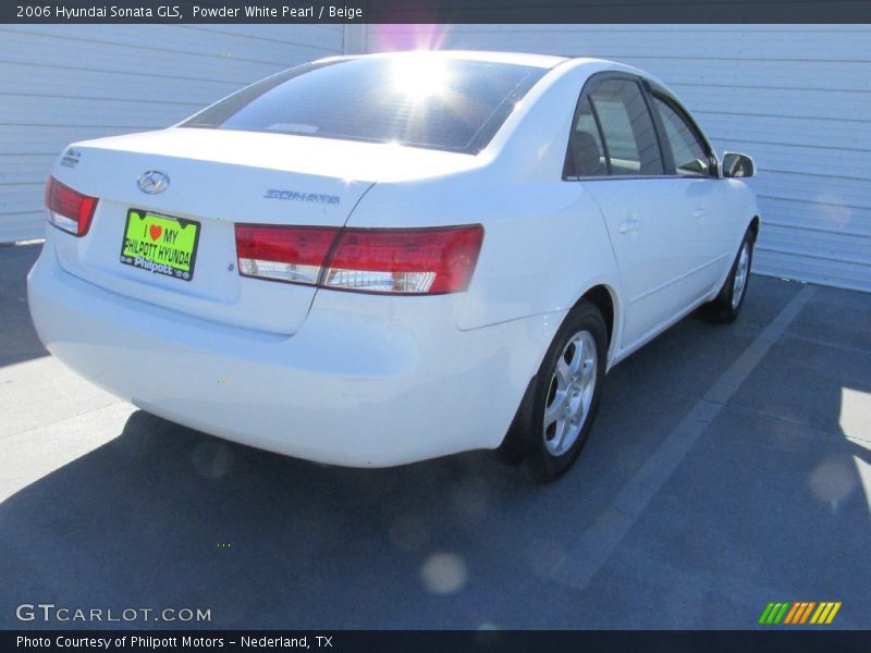 Powder White Pearl / Beige 2006 Hyundai Sonata GLS