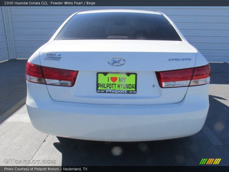 Powder White Pearl / Beige 2006 Hyundai Sonata GLS