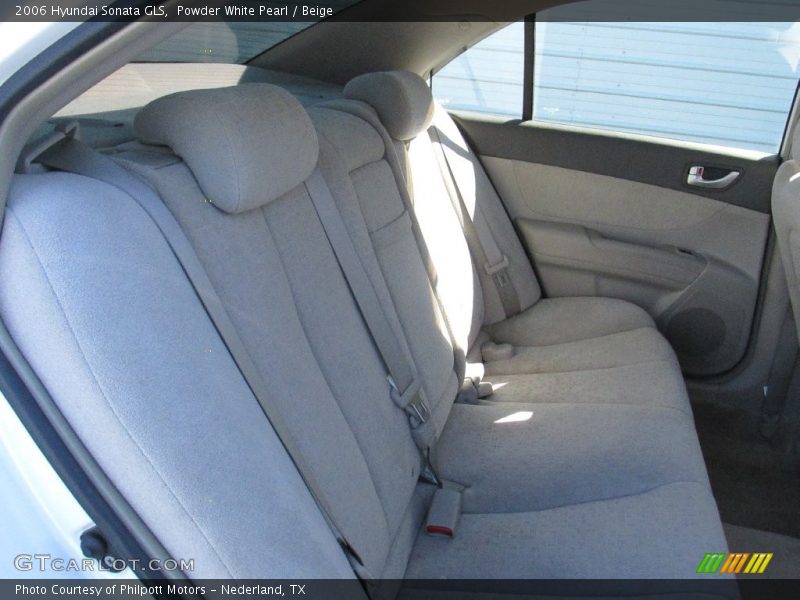 Powder White Pearl / Beige 2006 Hyundai Sonata GLS