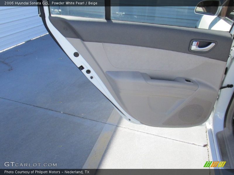 Powder White Pearl / Beige 2006 Hyundai Sonata GLS