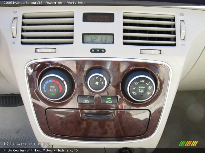 Powder White Pearl / Beige 2006 Hyundai Sonata GLS