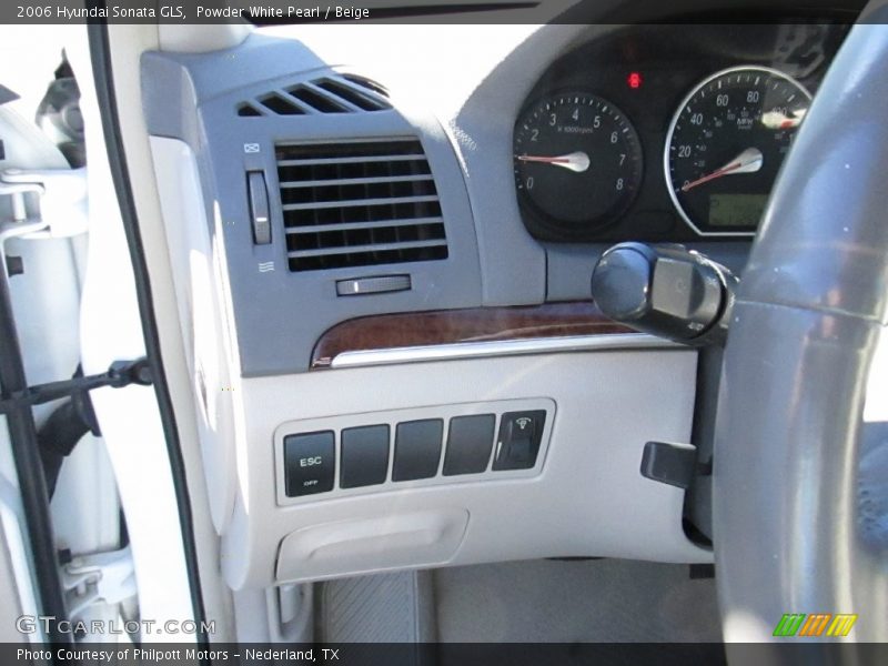 Powder White Pearl / Beige 2006 Hyundai Sonata GLS