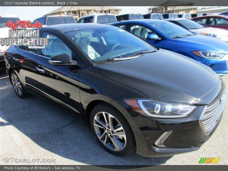 Black / Gray 2017 Hyundai Elantra Limited