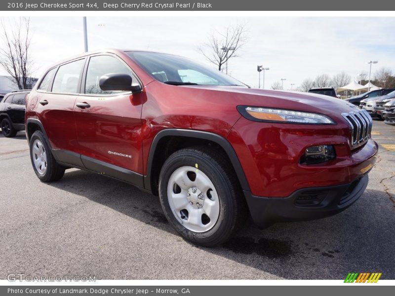 Deep Cherry Red Crystal Pearl / Black 2016 Jeep Cherokee Sport 4x4